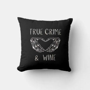Crime And Wine Skeleton Hands  Cushion