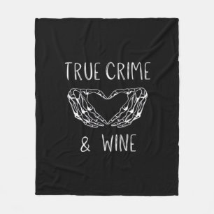 Crime And Wine Skeleton Hands  Fleece Blanket