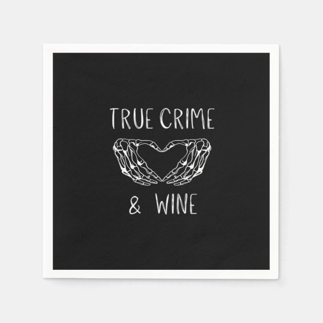 Crime And Wine Skeleton Hands  Napkin (Front)