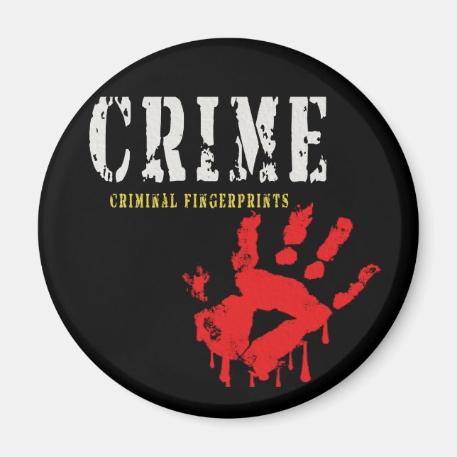crime-criminal fingerprints Magnet (Front)