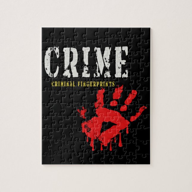 crime-criminal fingerprints Puzzle (Vertical)