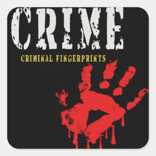 crime-criminal fingerprints Sticker