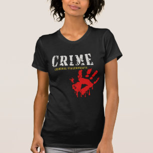 crime-criminal fingerprints T-shirt