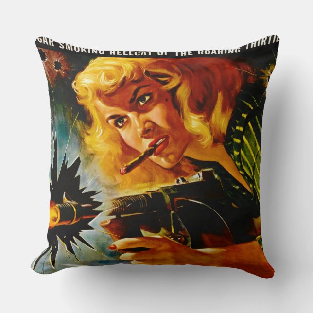 Crime Movie Poster 1958 Cushion (Front)