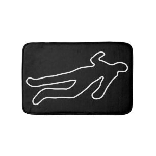 crime scene bath mat