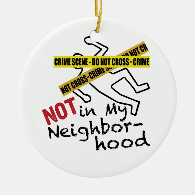 Crime Scene Ceramic Ornament (Front)
