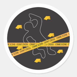 Crime Scene Classic Round Sticker