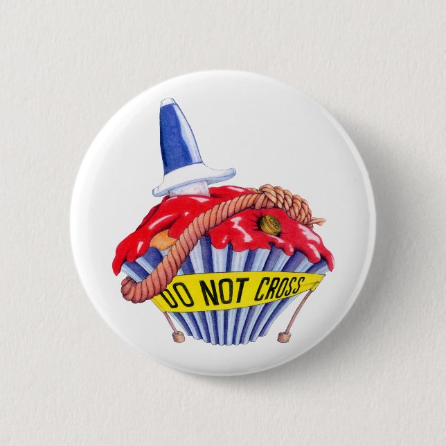 Crime Scene Cupcake Button (Front)