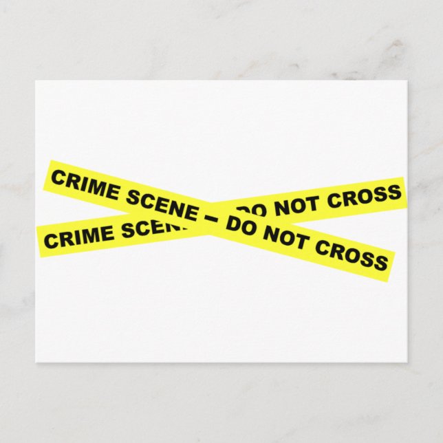 Crime Scene - Do Not Cross Postcard (Front)