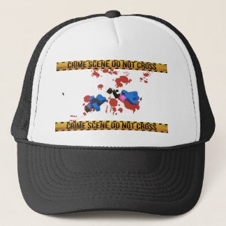 Crime Scene Do Not Cross Unturned Merchandise Trucker Hat