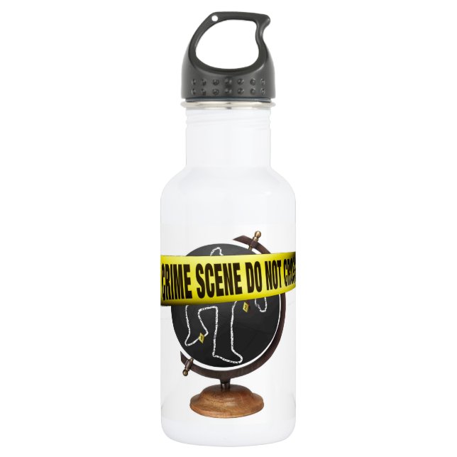 "Crime Scene" Eco-Art Water Bottle (Front)