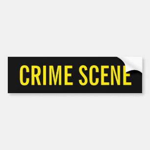 CRIME SCENE - Golden Yellow Logo Emblem Bumper Sticker