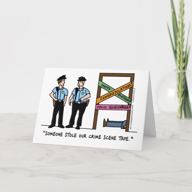 Crime Scene Greeting Card (Front)