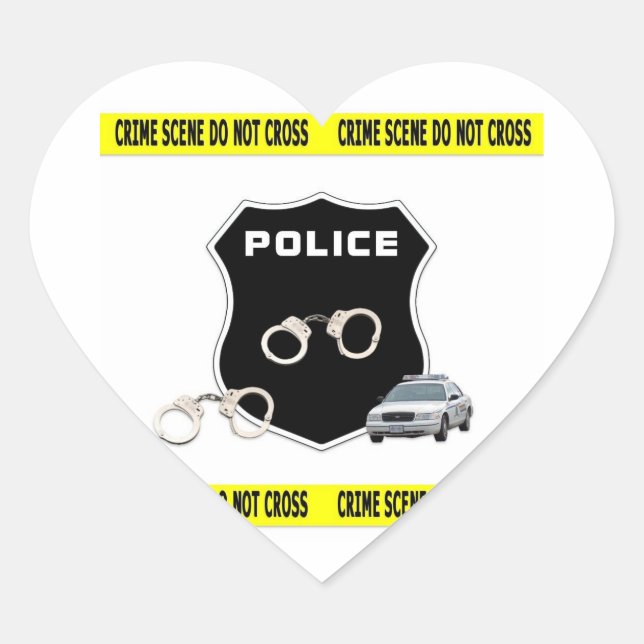 Crime Scene Heart Sticker (Front)