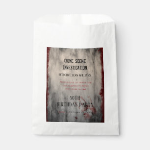 Crime Scene Investigation 50th Birthday Party Favour Bag
