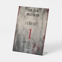 Crime Scene Investigation Birthday Table Number