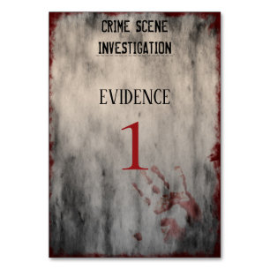 Crime Scene Investigation Table Number
