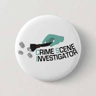 Crime Scene Investigator 6 Cm Round Badge