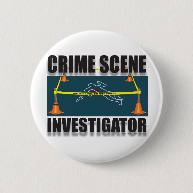 CRIME SCENE INVESTIGATOR 6 CM ROUND BADGE (Front)