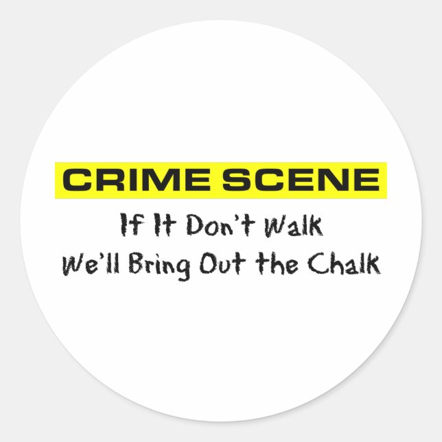 Crime Scene Investigator Classic Round Sticker (Front)