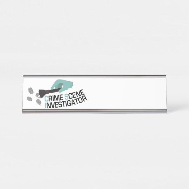 Crime Scene Investigator Desk Name Plate (Front)