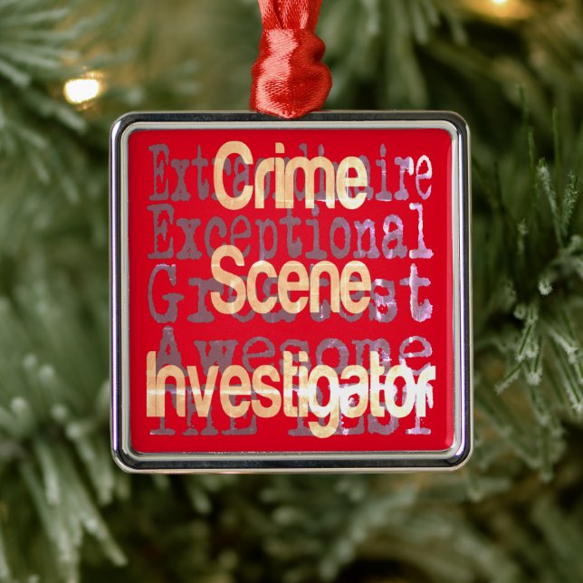 Crime Scene Investigator Extraordinaire Metal Ornament (Tree)