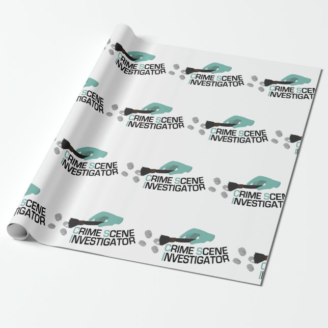 Crime Scene Investigator Wrapping Paper (Unrolled)
