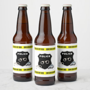 Crime Scene Law Enforcement  Beer Bottle Label