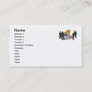 Crime Scene Map with Police and Body Outline Business Card