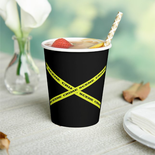 Crime Scene Murder Mystery Birthday Paper Cups (Insitu)