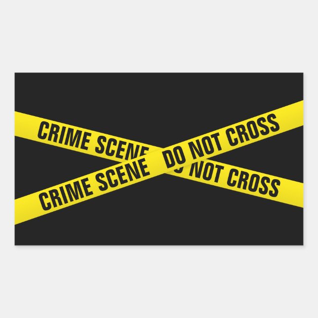 Crime scene rectangular sticker (Front)