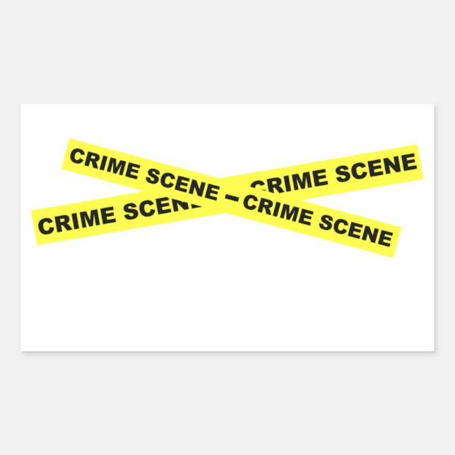 Crime Scene Tape Rectangular Sticker (Front)