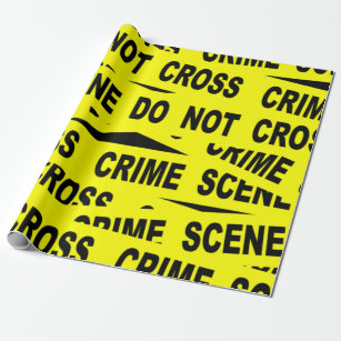 Crime Scene Tape Wrapping Paper