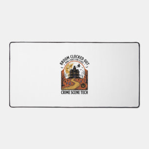 Crime Scene Technician Shirt Funny Halloween Haunt Desk Mat