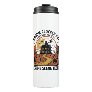 Crime Scene Technician Shirt Funny Halloween Haunt Thermal Tumbler