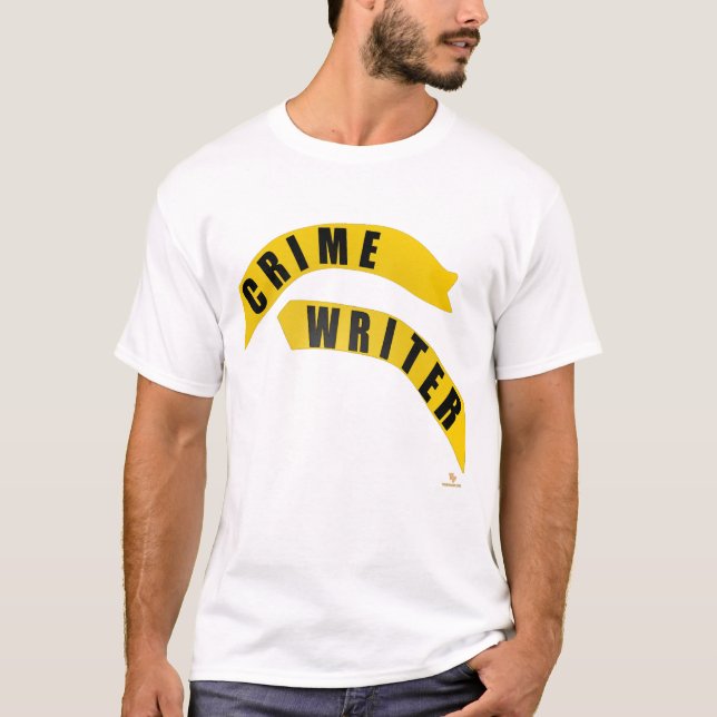 Crime Writer Cheeky Fun Genre Author Design T-Shirt (Front)