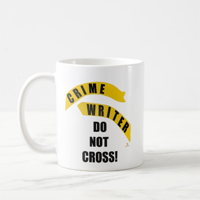 Crime Writer No Crossing Genre Author Humour Coffee Mug (Left)