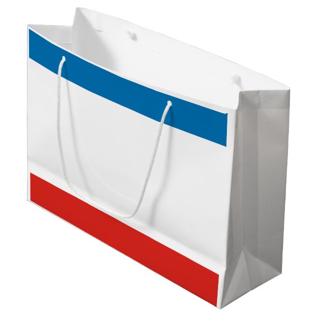 Crimea Flag Large Gift Bag (Front Angled)