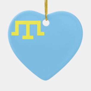 Crimean Tatar Flag Ceramic Tree Decoration