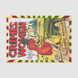 Crimes by Women #1 Golden Age Comic Book Cover Tissue Paper