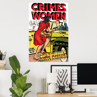 Crimes By Women_Bonnie Parker Vintage Comics Poster