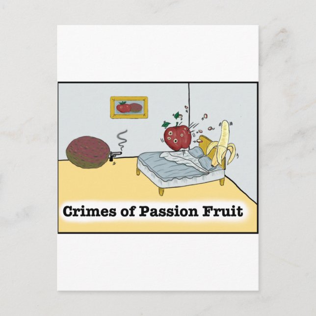 Crimes of Passion Fruit Zazzle Postcard (Front)