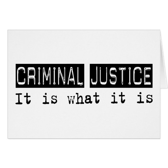 Criminal Justice It Is (Front Horizontal)