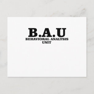 Criminal Minds BAU Behavioural Analysis Unit Shirt Postcard