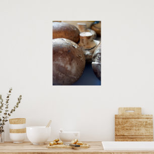 Crimini mushrooms poster