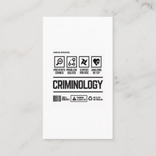 criminology business card