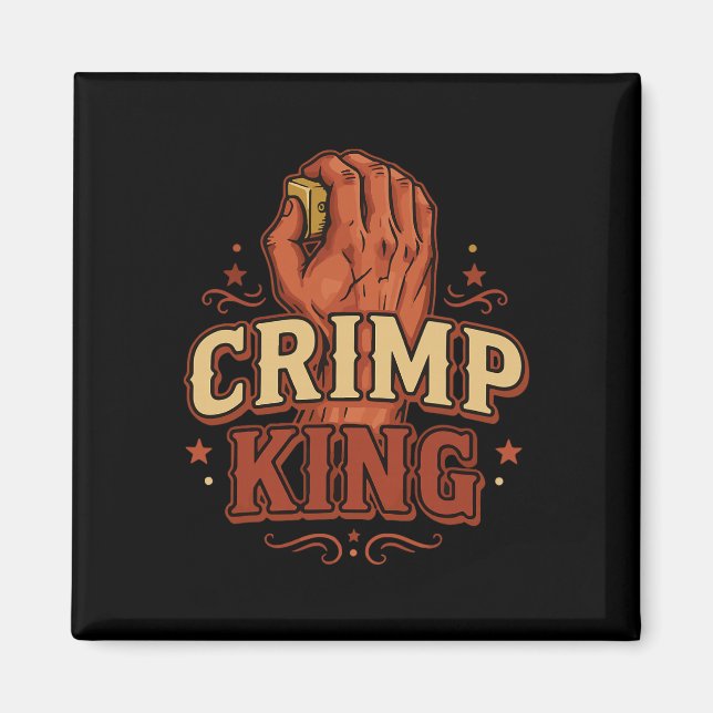 Crimp King Rock Climbing Bouldering Fun  Magnet (Front)