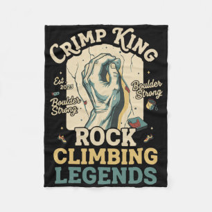 Crimp King Rock Climbing Legends Boulder Fleece Blanket