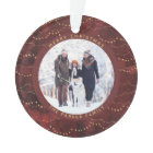 Crimson and Gold Fairy Lights | Two Family Photos