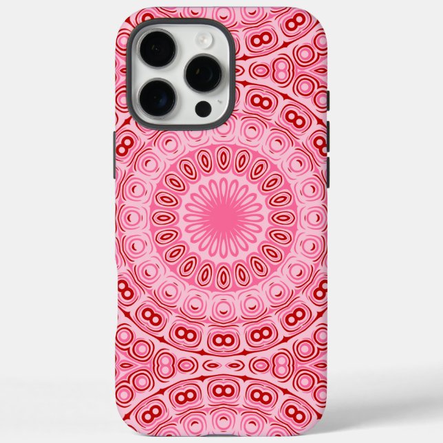 Crimson and Pink Mandala Pattern Case-Mate iPhone Case (Back)